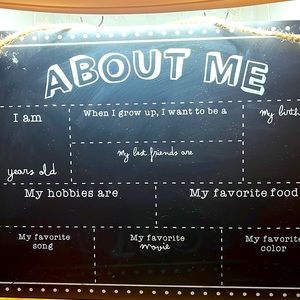 Cousin Chalkboard - About Me
